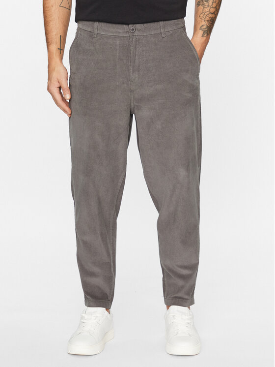 Jack&Jones Pantaloni di tessuto 12237547 Grigio Tapered Fit, taglia : 30_34