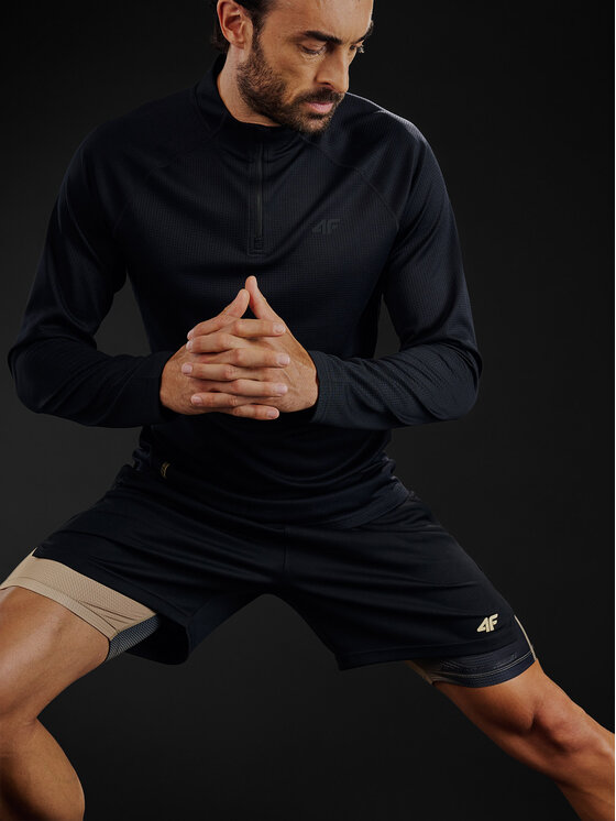4F 4F Koszulka techniczna GOLDEN WARRIOR Czarny Regular Fit