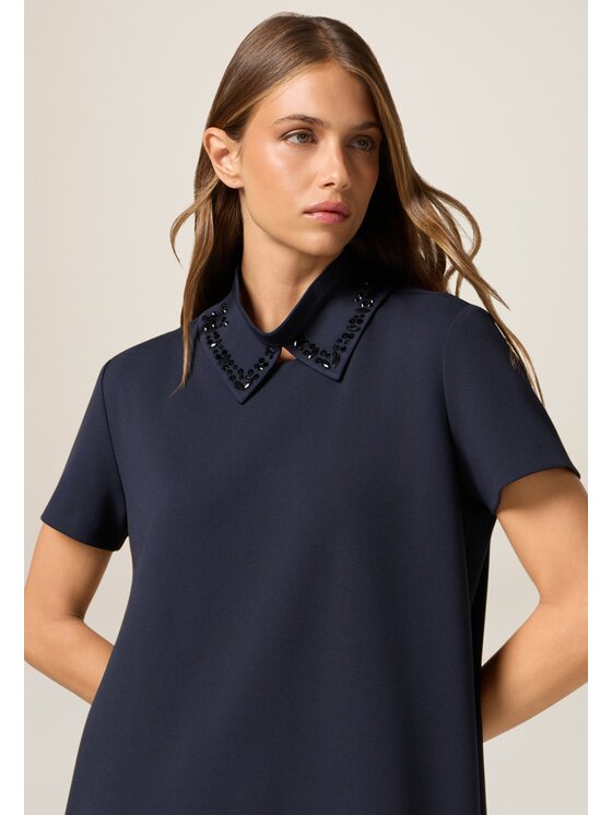 Oltre Oltre Vestito da giorno 7020R004974N034 Blu A-Line Fit
