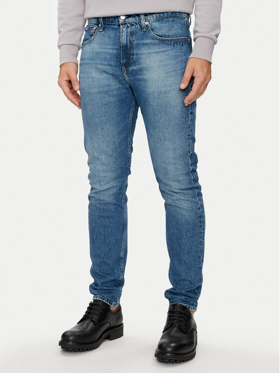 Calvin Klein Jeans Jeans Hlače J30J326789 Modra Tapered Fit