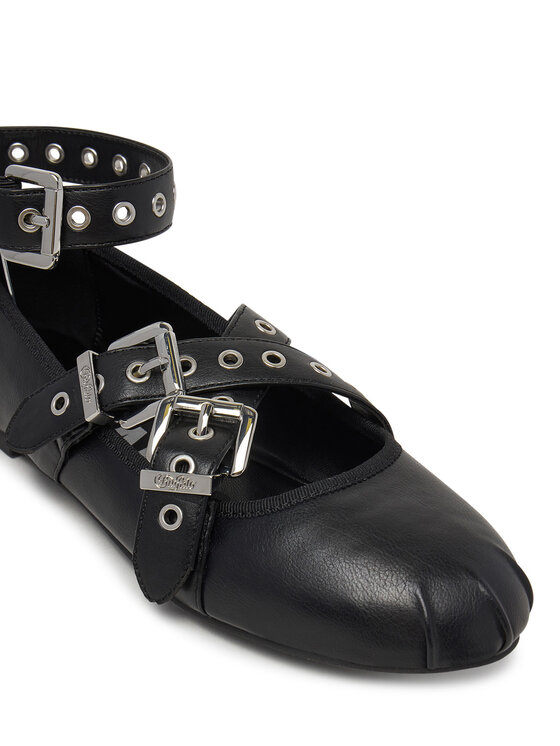 Buffalo Buffalo Ballerinas Daphne Mary Buckle 1620029 Schwarz