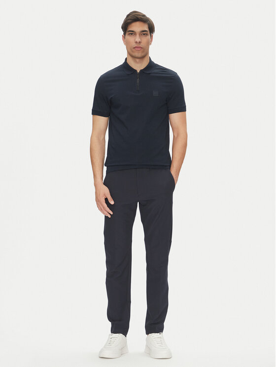 BOSS BOSS Polokošile Passerzip 50537507 Tmavomodrá Slim Fit