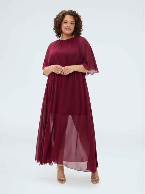Fiorella Rubino Fiorella Rubino Abito da sera 7020T001869N036 Bordeaux A-Line Fit