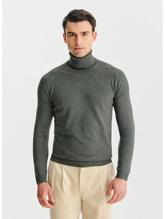 Pako Lorente Pako Lorente Sweter P25WN-2X-032 Zielony Classic Fit