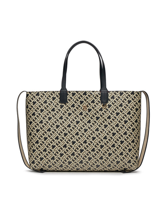 Tommy Hilfiger Tommy Hilfiger Rankinė Iconic Tommy Tote Mono AW0AW16082 Juoda