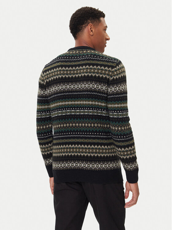 Barbour Barbour Sweater Case Fair MKN1027BK52 Fekete Regular Fit