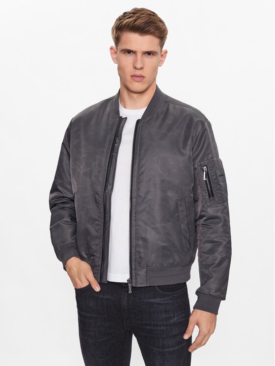 Férfi Bomber dzseki Calvin Klein, Méret: S, Szürke, Hero K10K109907