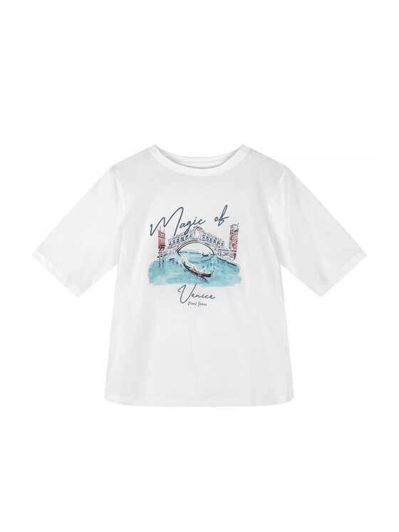 Cross Jeans Cross Jeans T-Shirt 56270-008 Biały