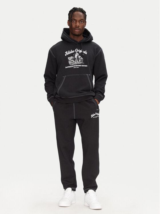 adidas adidas Majica dugih rukava Wabash JP4483 Crna Loose Fit