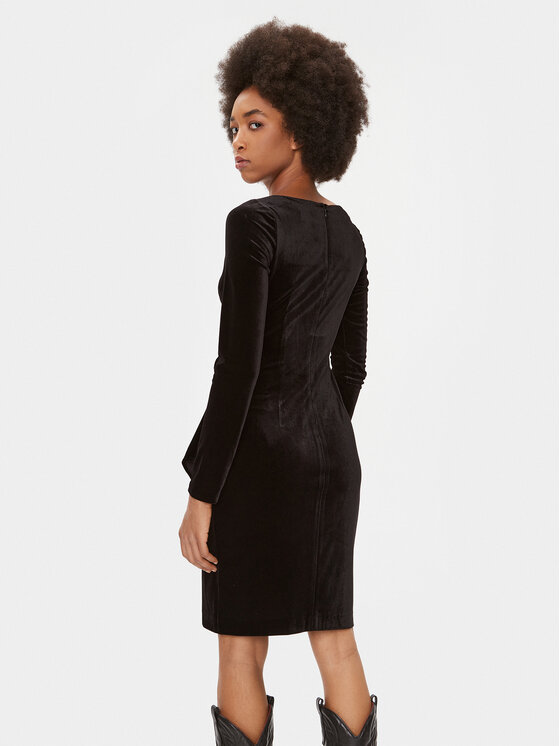 DKNY DKNY Vsakodnevna obleka DD3HF242 Črna Regular Fit