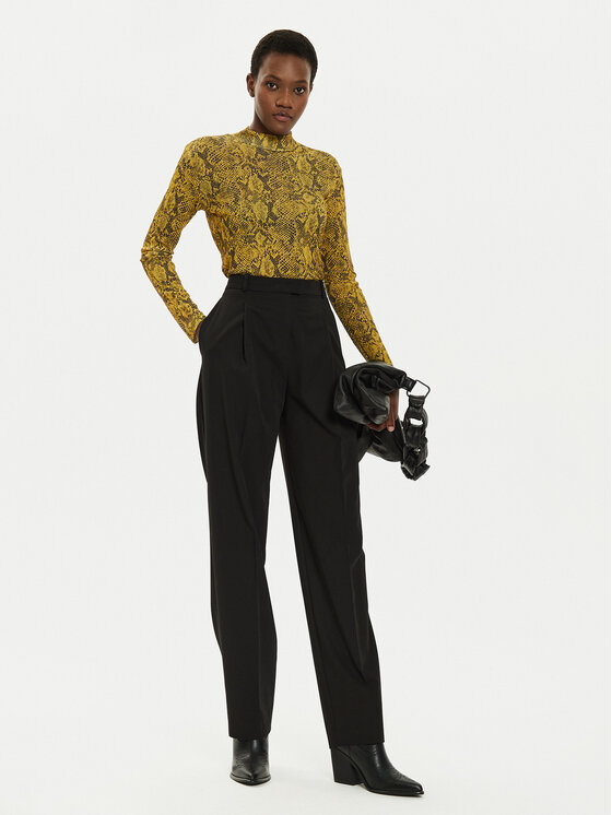 Sisley Sisley Majica 34GGL200R Žuta Slim Fit