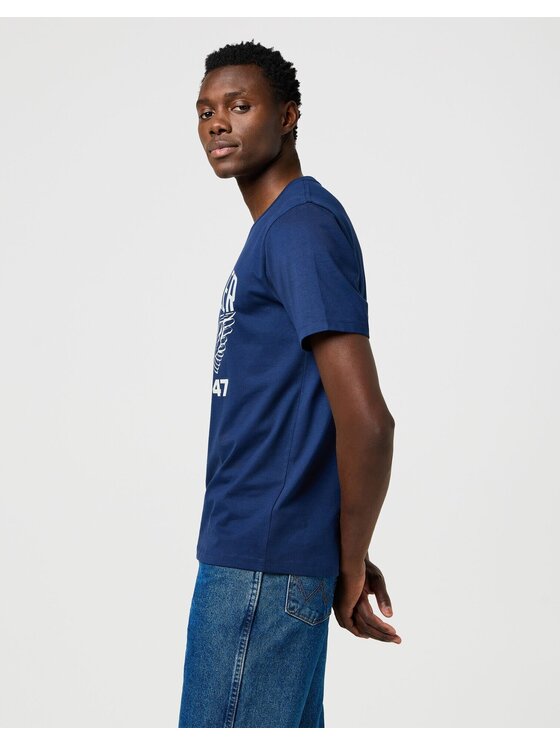 Wrangler Wrangler T-Shirt 112371477 Granatowy Regular Fit