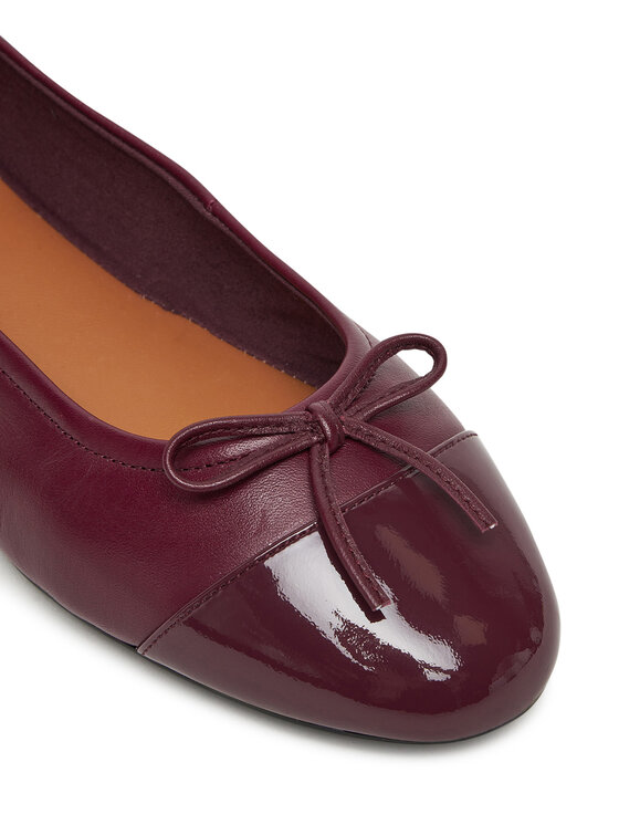 Tommy Hilfiger Tommy Hilfiger Balerinke Patent Toe-Cap FW0FW08830 Tamnocrvena