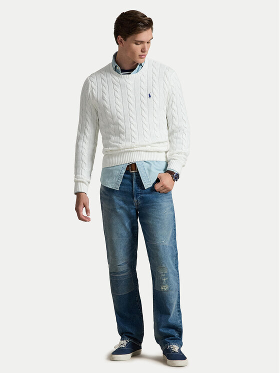 Polo Ralph Lauren Polo Ralph Lauren Pulover 710775885033 Alb Regular Fit