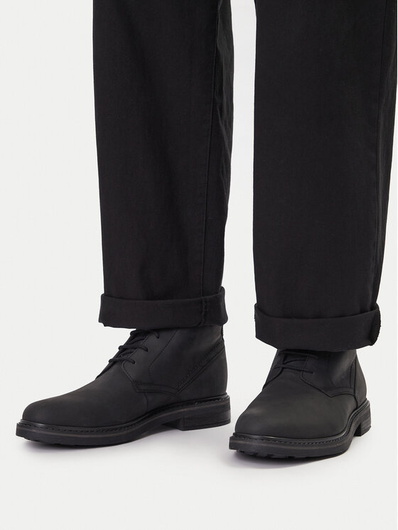 Clarks Clarks Puszābaki Newford Mid 26183381 Melns