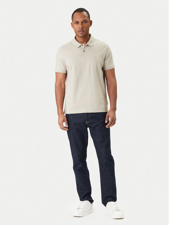 Calvin Klein Calvin Klein Polo särk LV04LC254G Beež Slim Fit