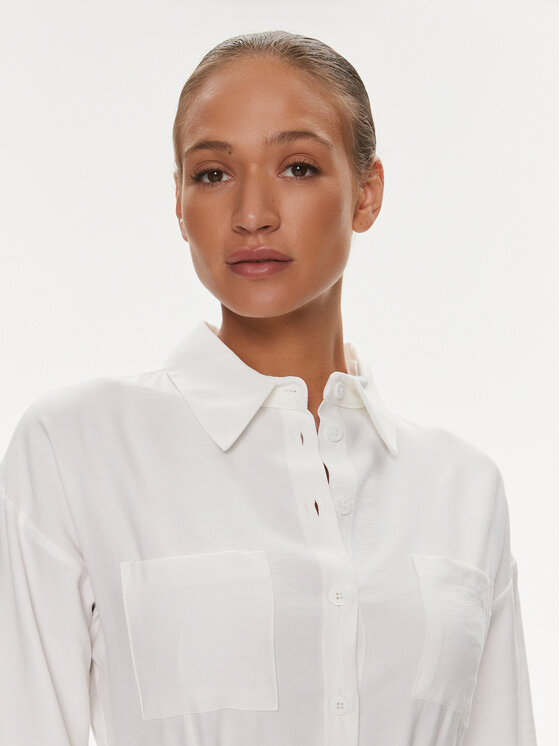 Silvian Heach Silvian Heach Košeľové šaty GPP23325VE Biela Regular Fit
