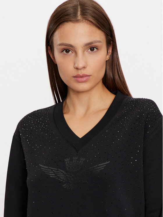 Aeronautica Militare Aeronautica Militare Μπλούζα 242FE1969DF541 Μαύρο Regular Fit