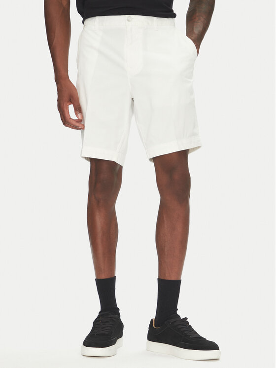 BOSS BOSS Šortky z materiálu H-Slice 50540743 Bílá Slim Fit