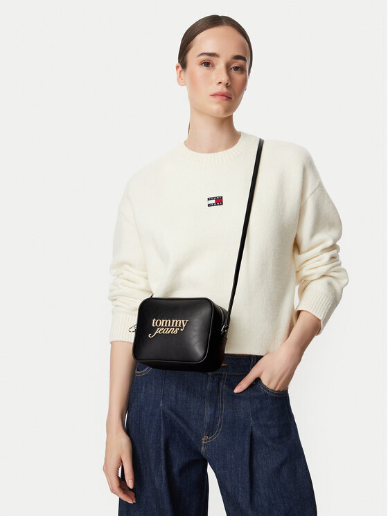 Tommy Jeans Ročna torba Tjw Must Camera Bag AW0AW19049 Črna