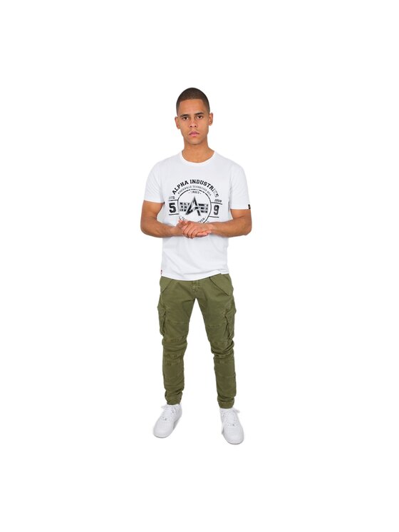 Alpha Industries Alpha Industries Bavlnené nohavice AI.126215-11-32 Kaki Slim Tapered Fit