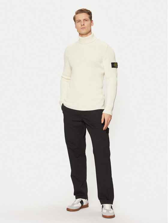 Stone Island Stone Island Krekls ar augstu apkakli 8115552C2 Écru Regular Fit