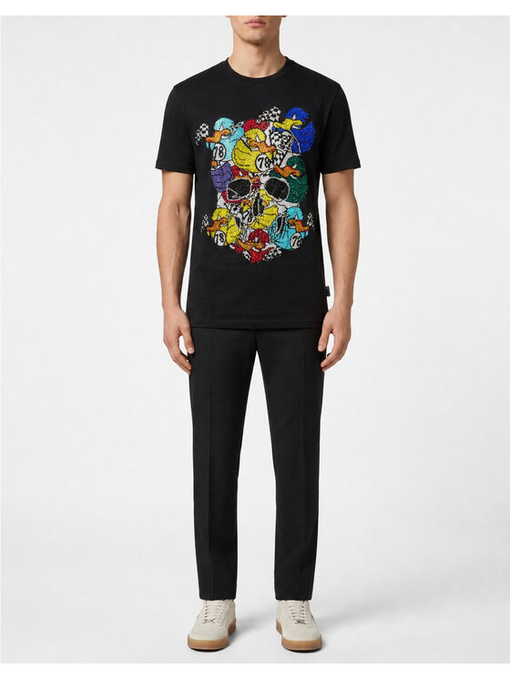 PHILIPP PLEIN PHILIPP PLEIN T-Shirt 31686 Czarny Regular Fit