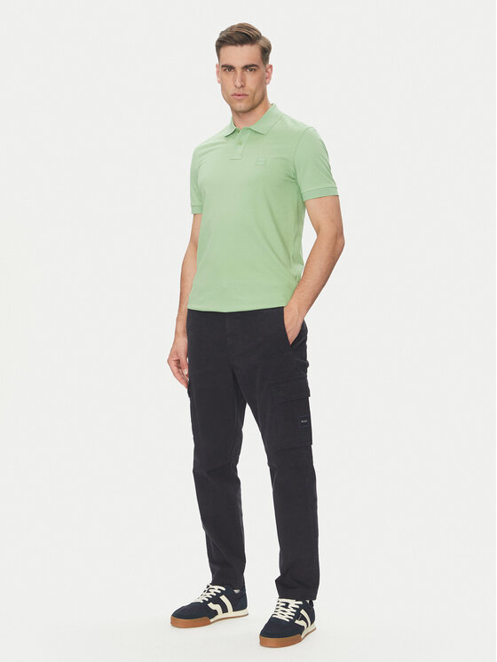 BOSS BOSS Polo marškinėliai Passenger 50507803 Žalia Slim Fit