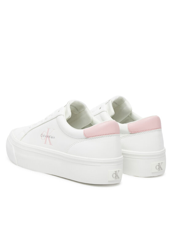 Calvin Klein Jeans Calvin Klein Jeans Снікерcи Vulc Flatf Lth Logo Tag YW0YW01873 Білий