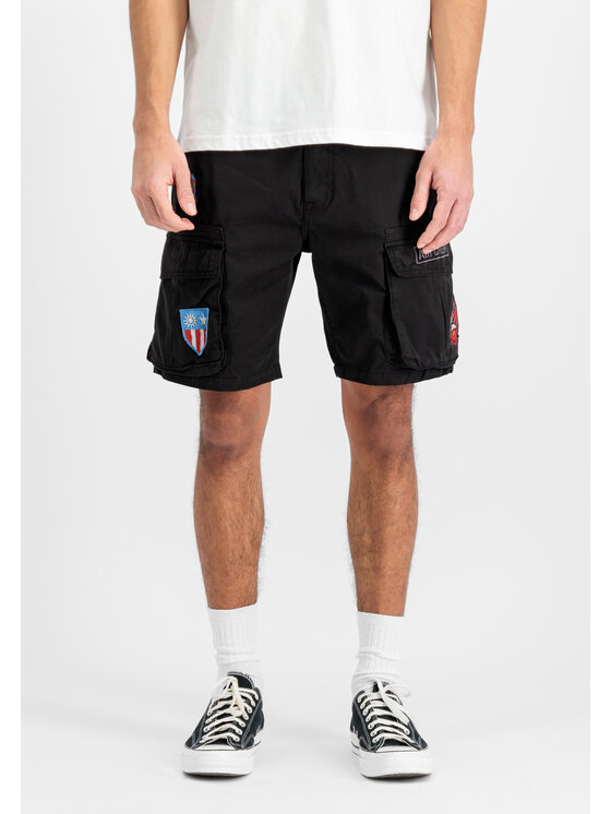 Alpha Industries Alpha Industries Šortky Flying Tigers Short Černá Slim Fit