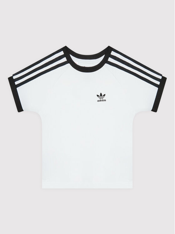 adidas Tričko adicolor 3-Stripes HK2912 Biela Loose Fit