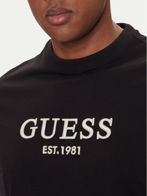Guess Guess Tričko M5BI09 K8FQ4 Čierna Regular Fit