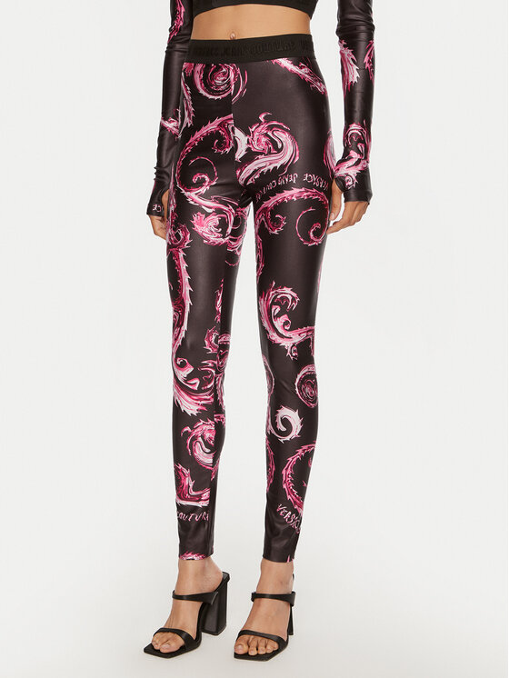 Női Leggings Versace Jeans Couture, Méret: 38, Fekete, 77HAC101 JS360