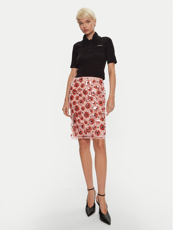 ROTATE ROTATE Pouzdrová sukně Dula 1132471922 Růžová Slim Fit