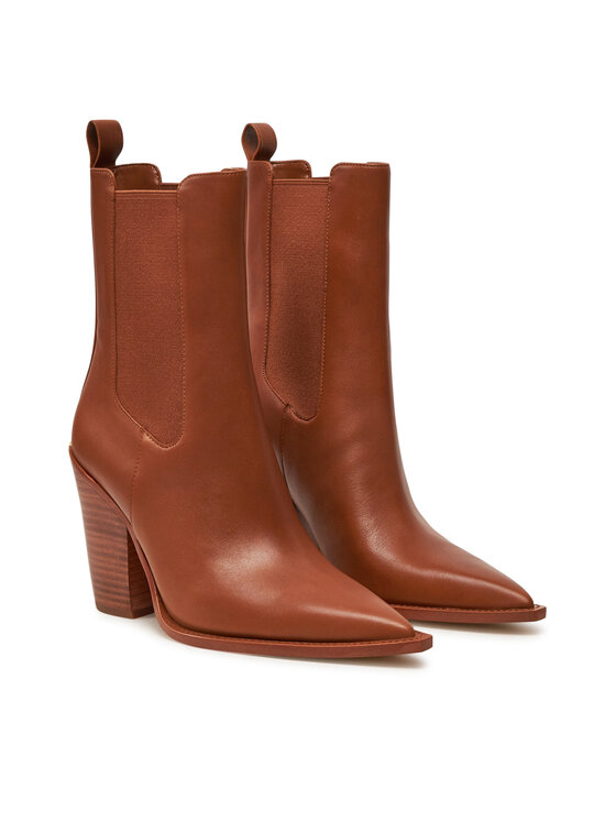 Michael Kors Michael Kors Kowbojki Leni Leather Boot 40T4LNHE5L Brązowy