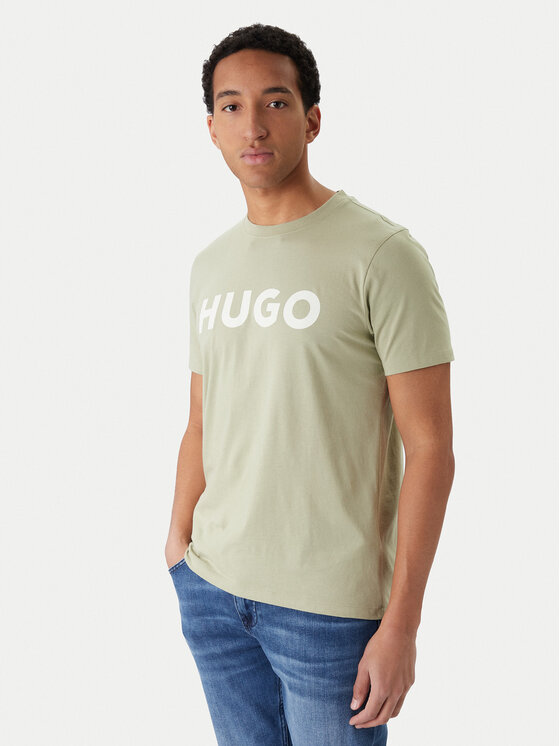 HUGO HUGO Тишърт Dulivio 50467556 Зелен Regular Fit