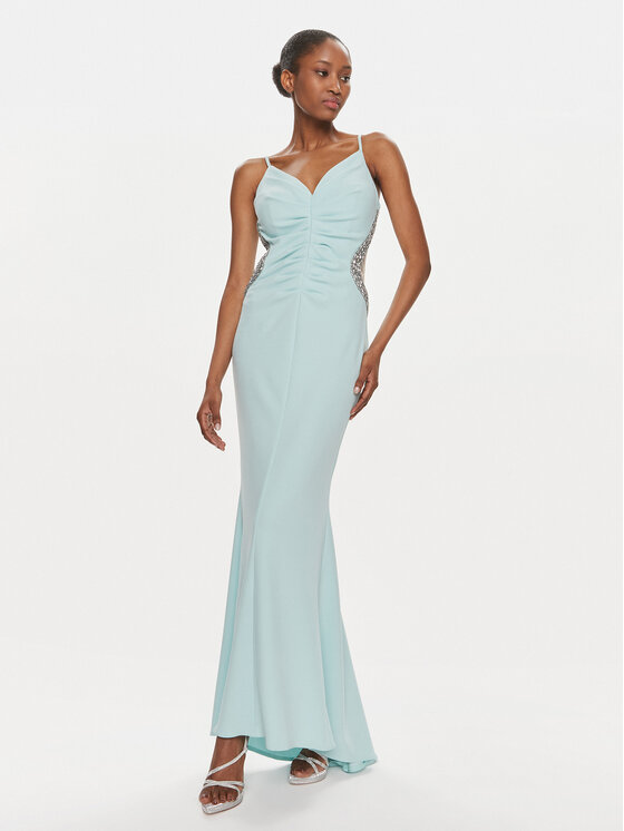 Rinascimento Rinascimento Vakarinė suknelė CFC0117706003 Žalia Slim Fit