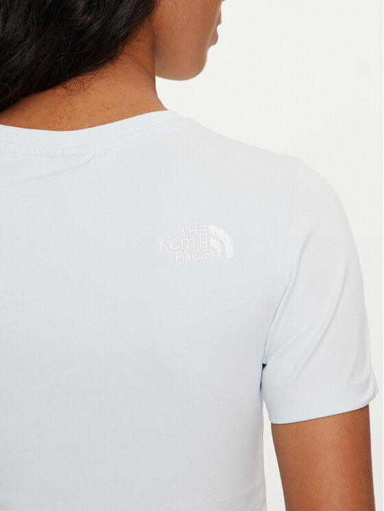 The North Face The North Face T-Shirt NF0A55AO Błękitny Cropped Fit
