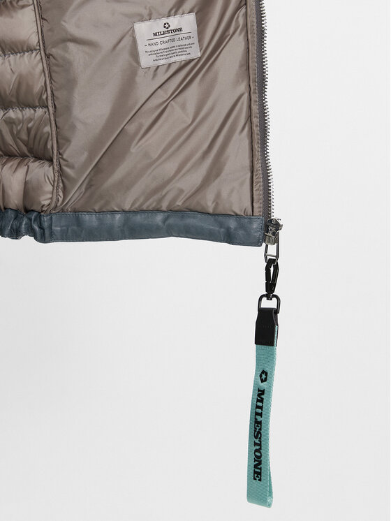 Milestone Milestone Giacca di pelle Msiseo 411013 60310 Turchese Regular Fit
