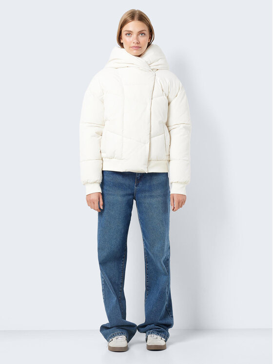 Noisy May Noisy May Winterjacke 27026539 Écru Regular Fit