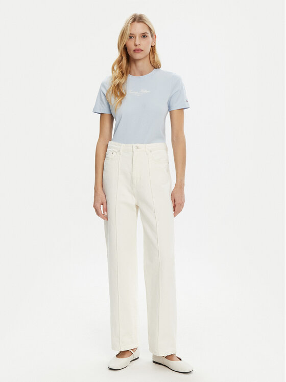Tommy Hilfiger Tommy Hilfiger Marškinėliai WW0WW45428 Žydra Regular Fit