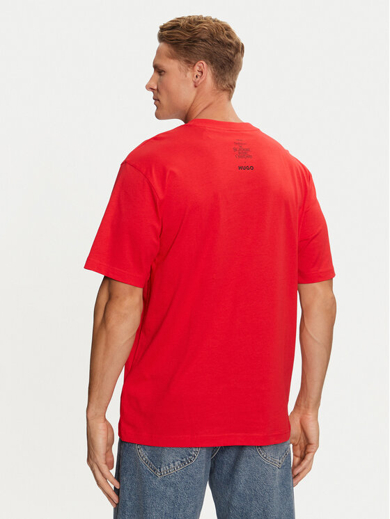 HUGO HUGO T-särk 50537986 Punane Regular Fit