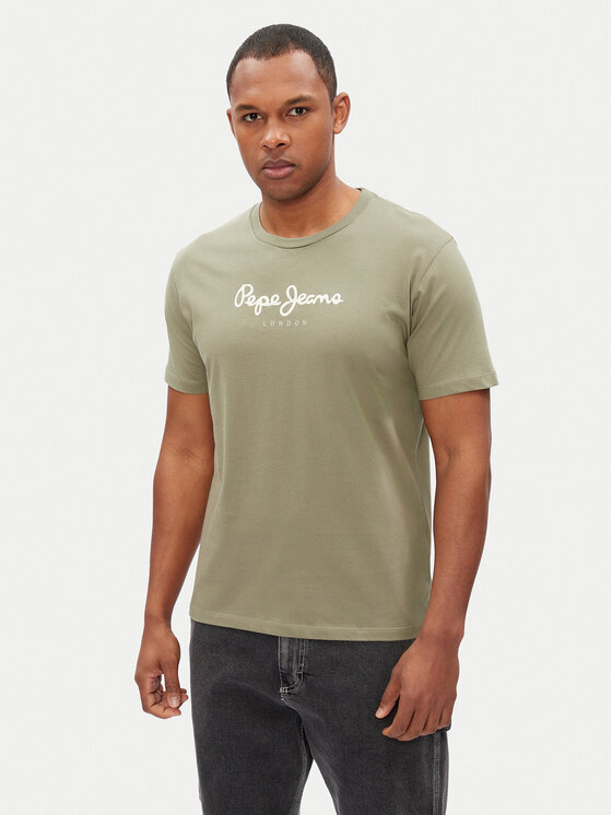 Pepe Jeans Pepe Jeans T-Shirt Eggo N PM508208 Zielony Regular Fit