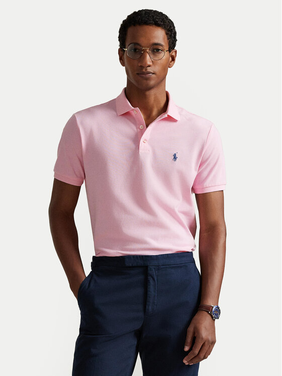 Polo Ralph Lauren Tricou polo 710941439502 Roz deschis Custom Slim Fit