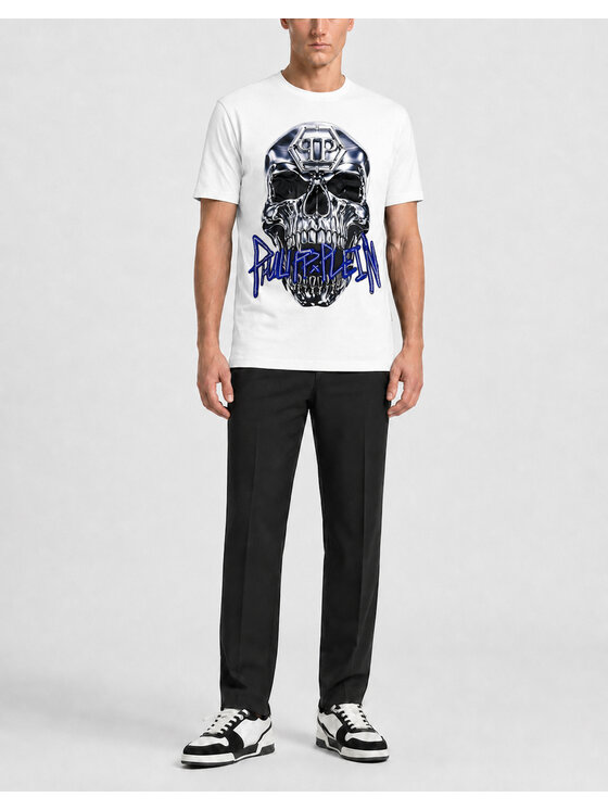 PHILIPP PLEIN PHILIPP PLEIN T-Shirt 31616 Bílá Regular Fit
