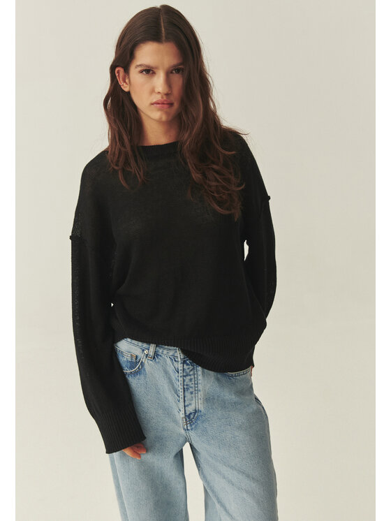TATUUM TATUUM Sveter TELMA Čierna Classic Fit