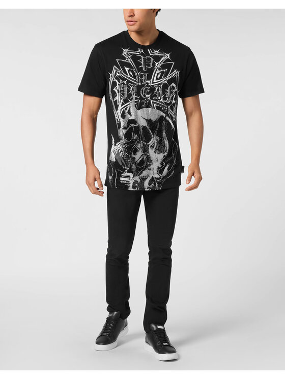 PHILIPP PLEIN PHILIPP PLEIN T-Shirt 26207 Czarny Regular Fit