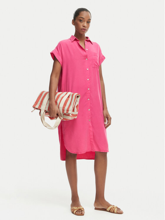 Iconique Iconique Srajčna obleka Quinn IC26-060 Temno rožnata Relaxed Fit