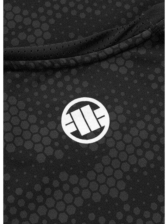 PITBULL PITBULL Koszulka techniczna HEX CAMO HILLTOP Czarny Regular Fit