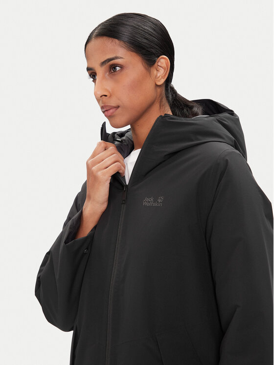 Jack Wolfskin Jack Wolfskin Télikabát Frost Haven A65091 Fekete Regular Fit